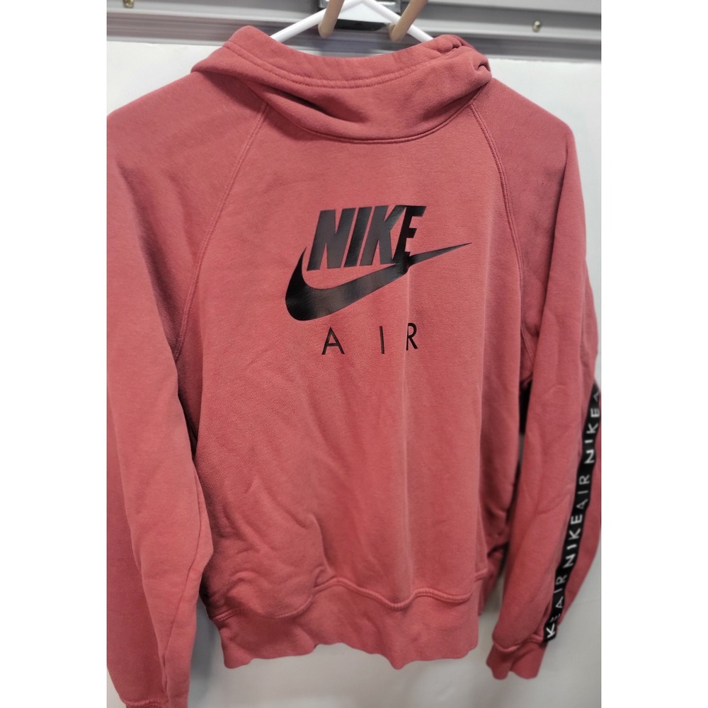 Nike Air‎ Hoodie Womens Small Pullover Sweatshirt Pink Logo Graphic